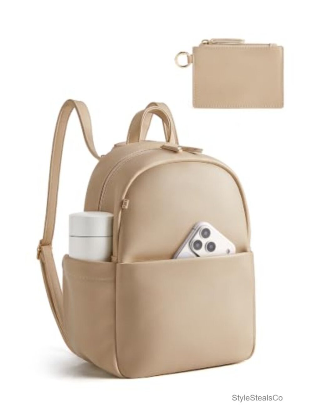 Vegan Leather Mini Backpack Purse Convertible Crossbody Shoulder Bag
